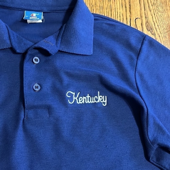 Champion Vintage Kentucky Wildcats Single Stitch Embroidered Polo Shirt - Picture 4 of 9